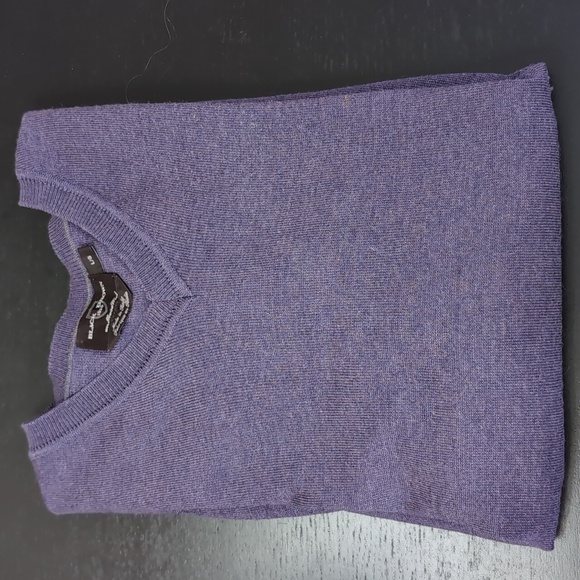 Black Brown 1826 Wool 100% Merino Wool italian Sweater Men's size large purple - Picture 1 of 9